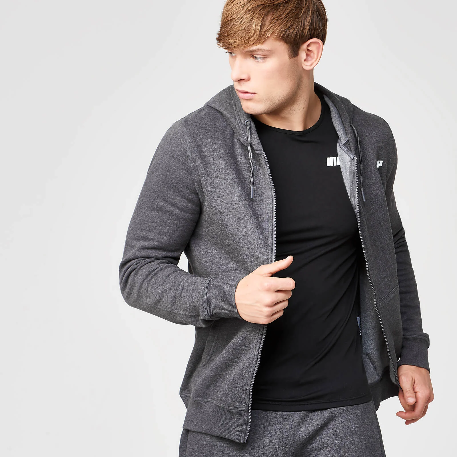 Myprotein Tru-Fit Zip Up Hoodie - Charcoal - S - Charcoal attēls 1