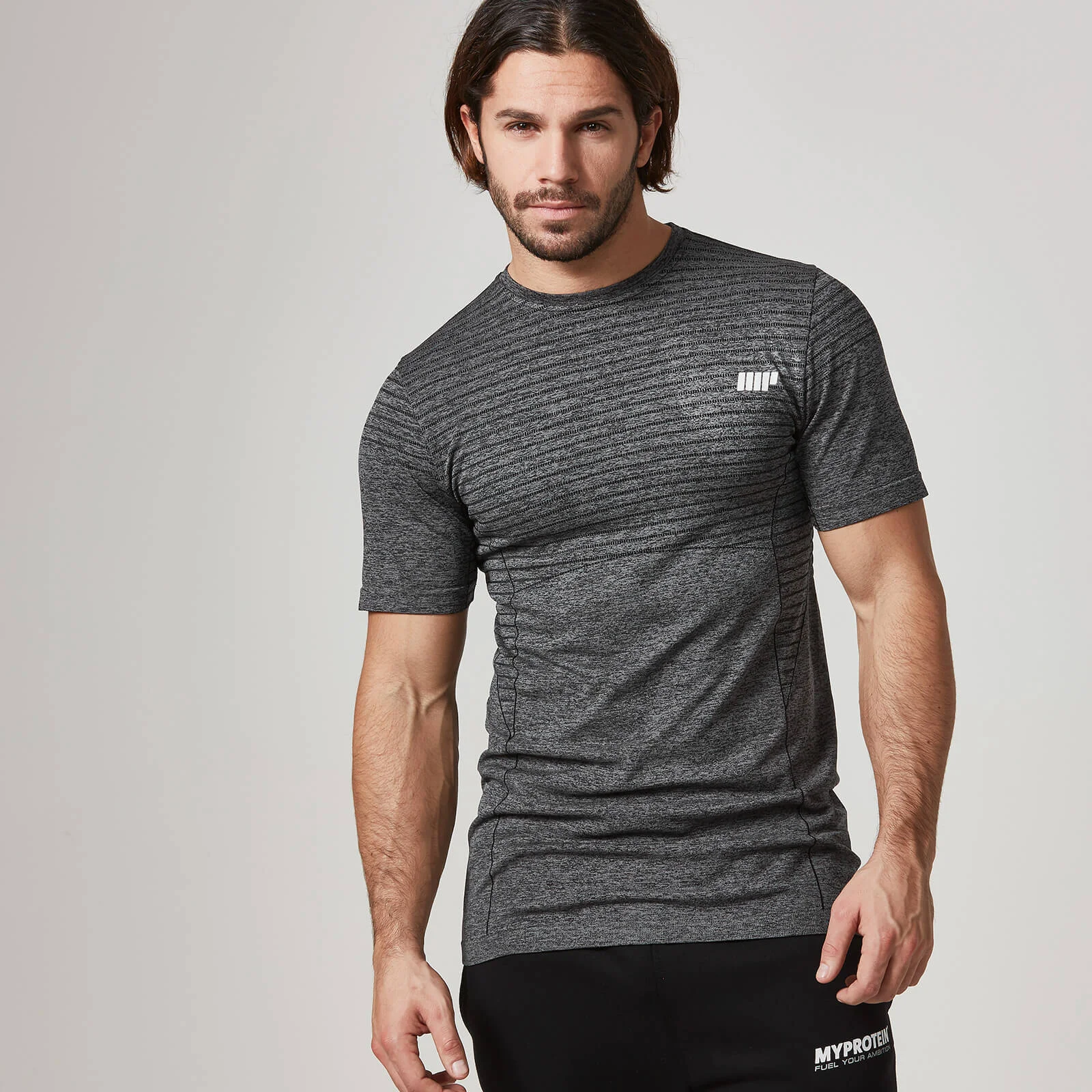 Seamless Short-Sleeve T-Shirt - S - Melna attēls 1