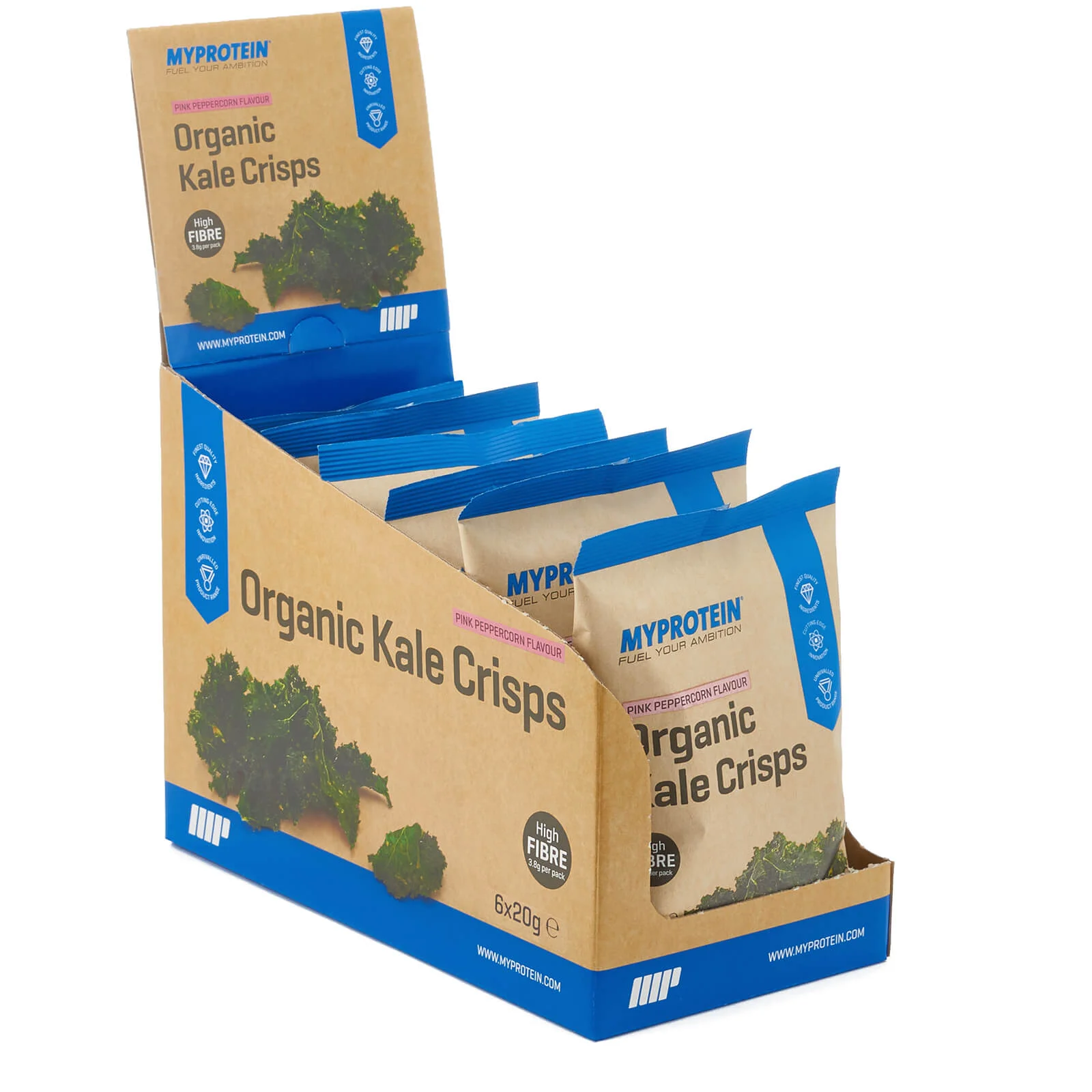 Kale čipši - 6 x 25g - Pink Peppercorn attēls 1