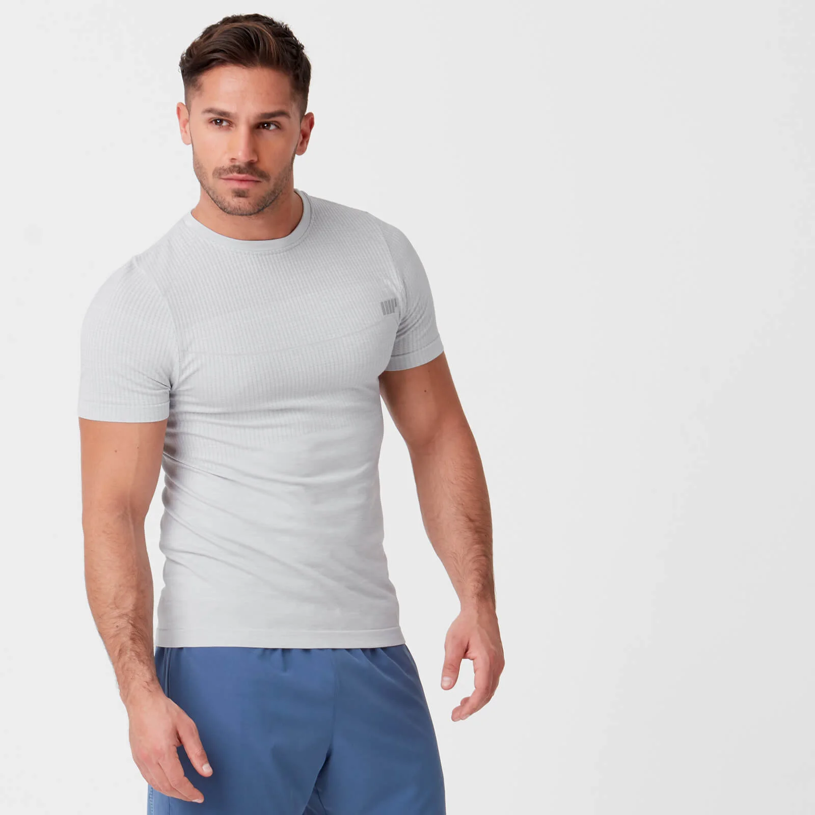 Myprotein Sculpt Seamless T-Shirt - Silver - S - Silver attēls 1