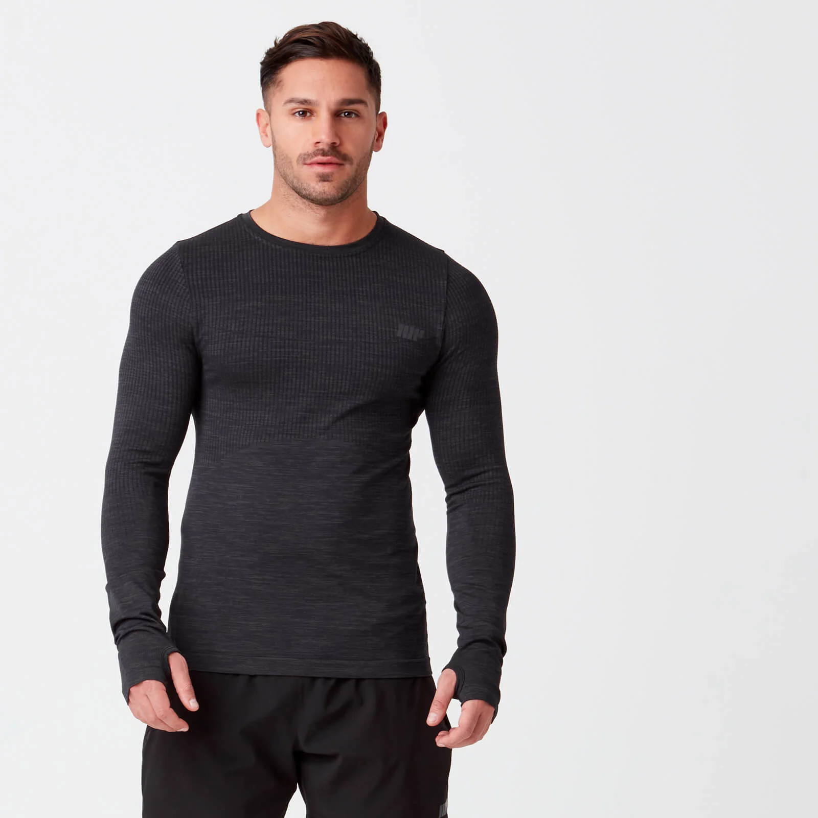 Myprotein Sculpt Seamless Long Sleeve T-Shirt - Black - S - Melna attēls 1