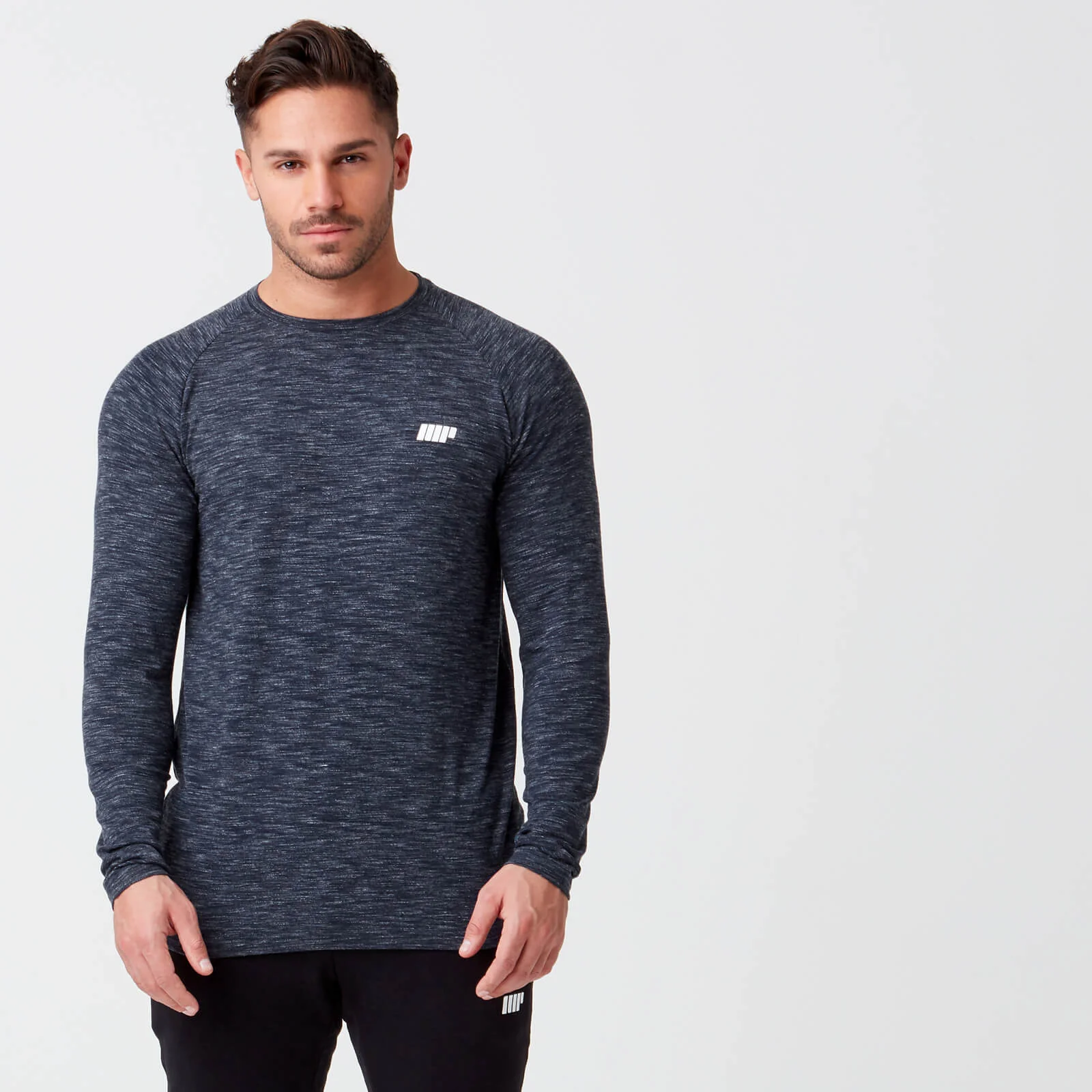 Myprotein Performance Long Sleeve Top - Navy Marl - XS - Navy Marl attēls 1