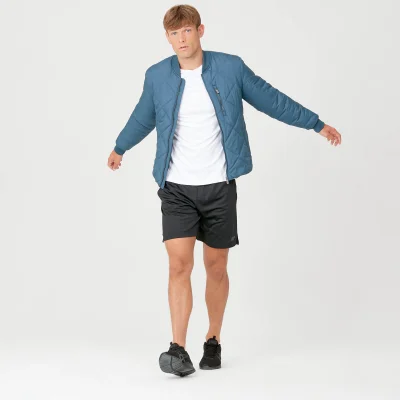 MP Men's Pro-Tech Quilted Bomber Jacket - Petrol Blue - XS attēls 6