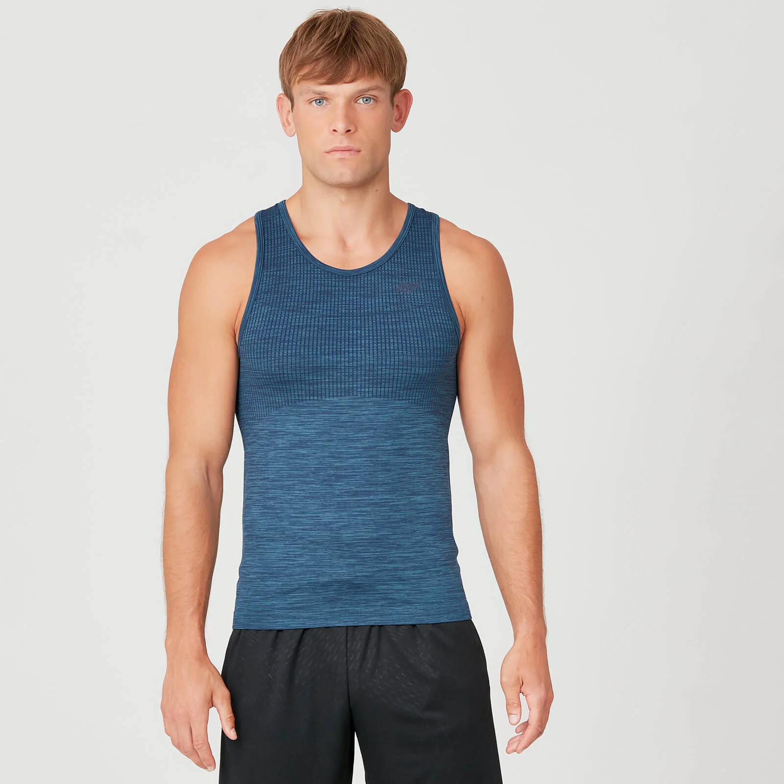 MP Men's Seamless Tank Top - Petrol Blue - XS attēls 1