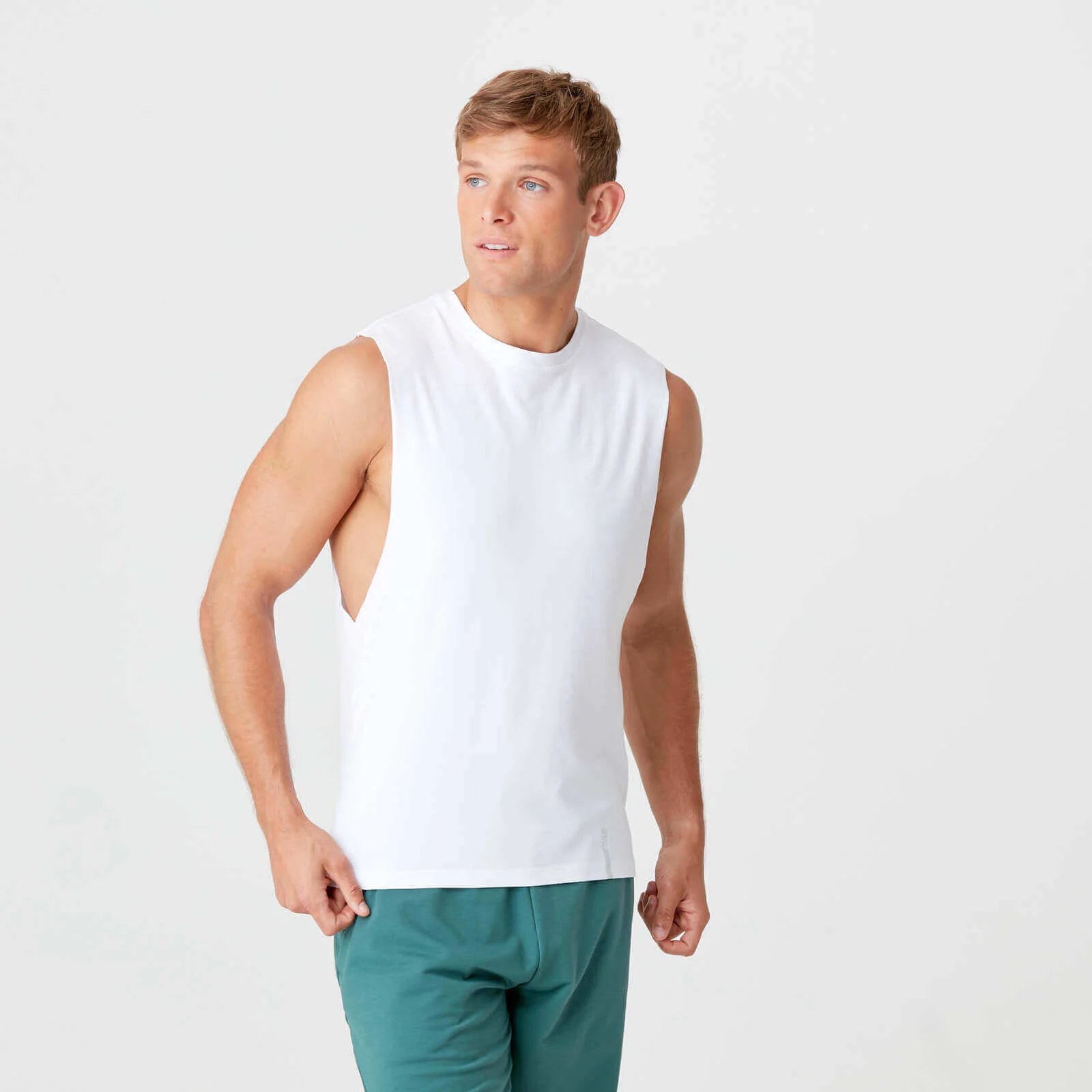 MP Men's Luxe Classic Drop Armhole Tank Top - White - XXL attēls 1