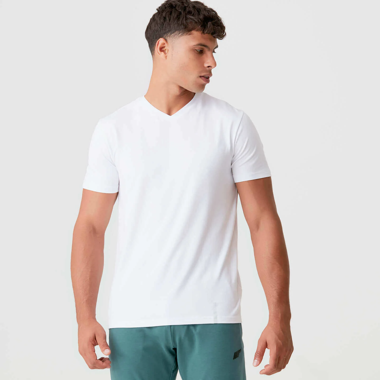 MP Men's Luxe Classic V-Neck T-Shirt - White - XS attēls 1
