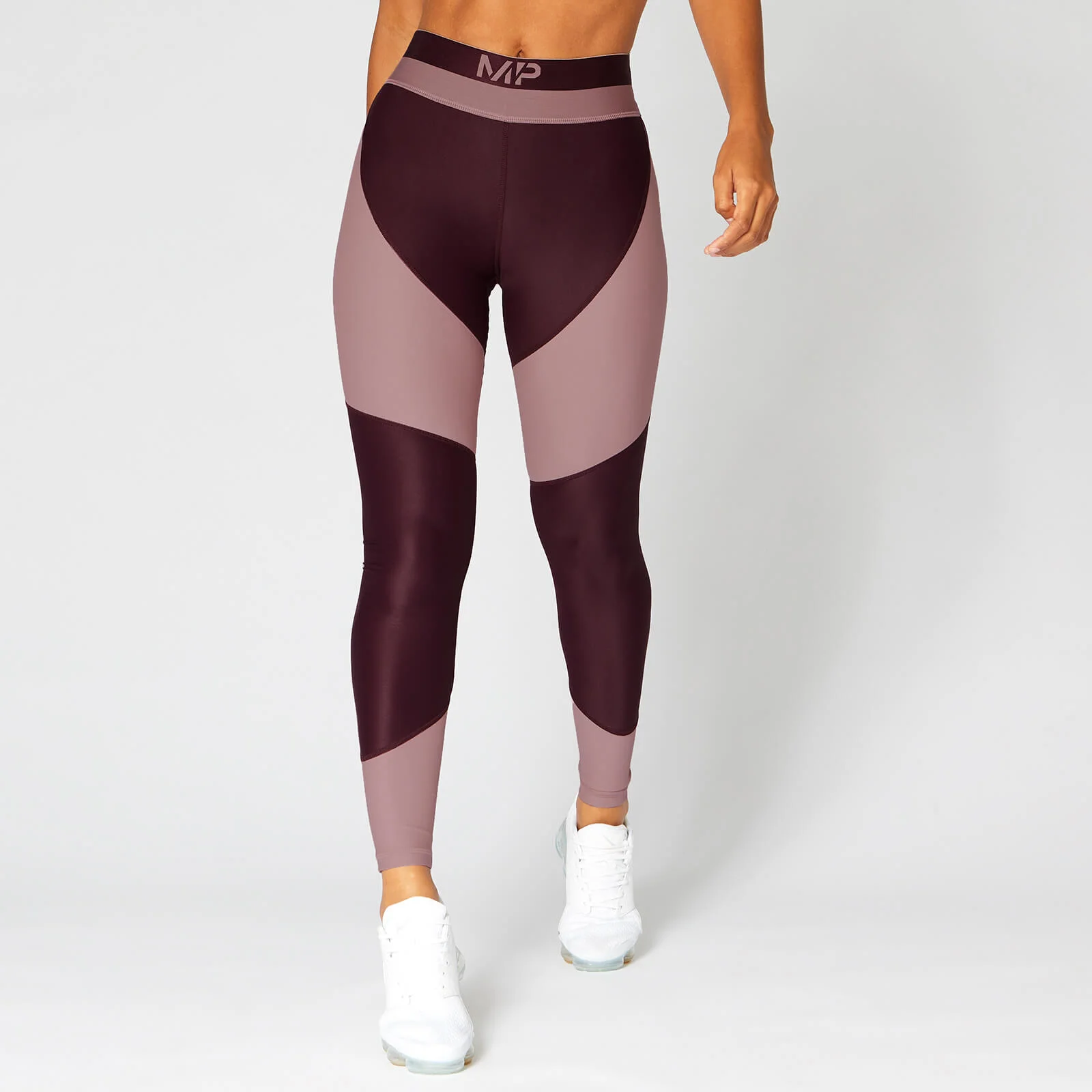 MP Women's Metallic Panelled Leggings - Malbec - XS attēls 1