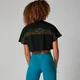 Logo īsais tops - Melns