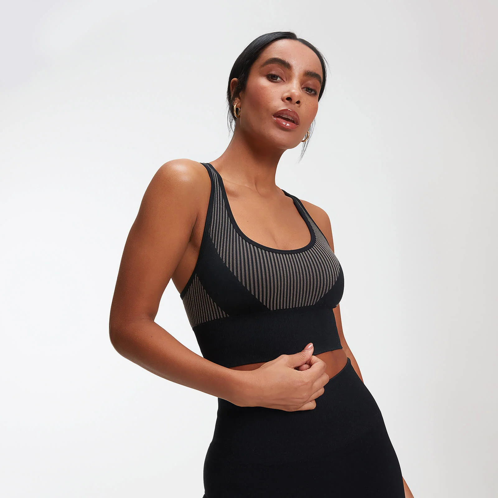 MP Women's Impact Seamless Sports Bra - Black - XS attēls 1