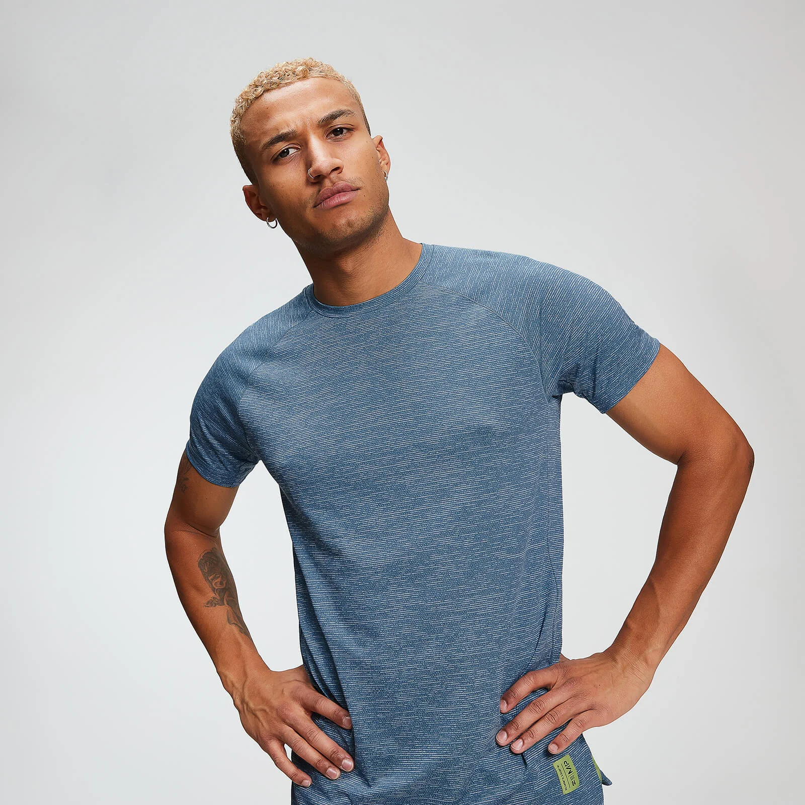 MP Men's Training T-Shirt - Washed Blue Marl - XS attēls 1