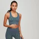Myprotein Animal Print sieviešu bezvīļu sporta krūšturis - Tumši pelēks/Zilganzaļš