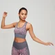 Myprotein Animal Print sieviešu bezvīļu sporta krūšturis - Pelēks/Rozā