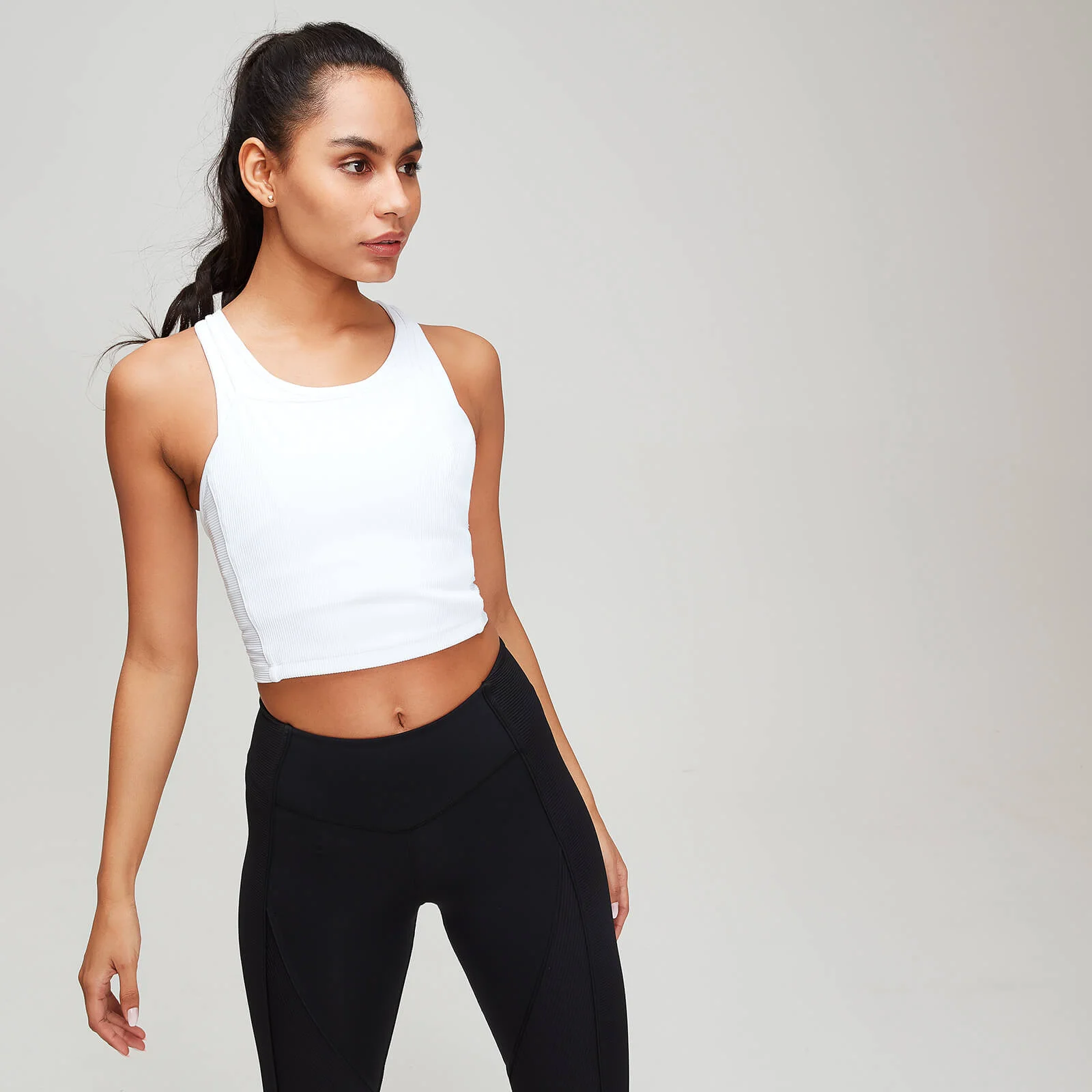 MP Textured sieviešu sporta tops - Balts - XS attēls 1