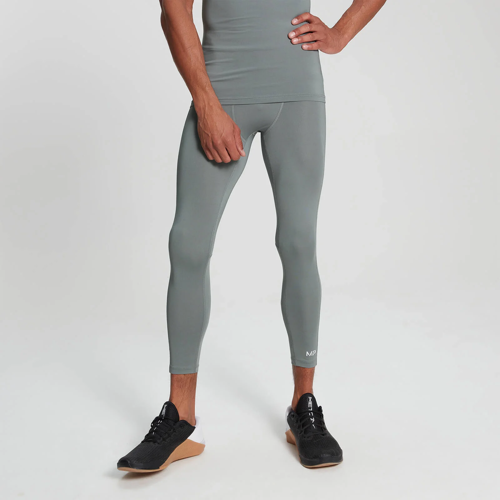 MP vīriešu Base Layer ¾ legingi — Pelēki - XXS attēls 1