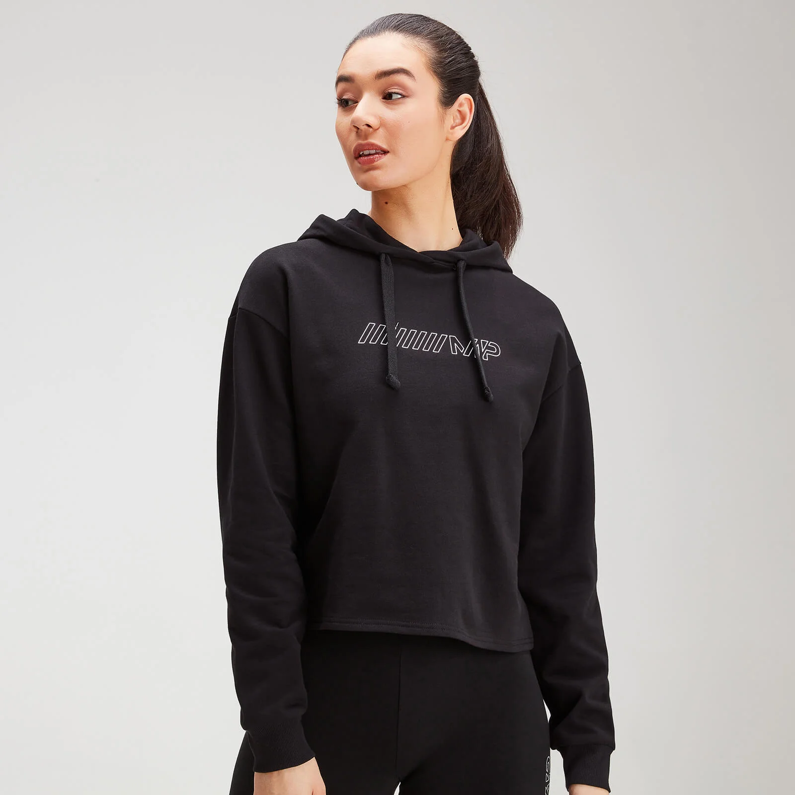MP Women's Outline Graphic Hoodie - Black - XXS attēls 1