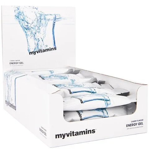 Myvitamins Energy Gel (Box) - 24 x 50g - Cherry attēls 1