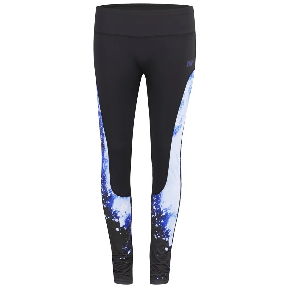 Myprotein Women’s High Waisted Printed Panel Leggings - Blue attēls 1