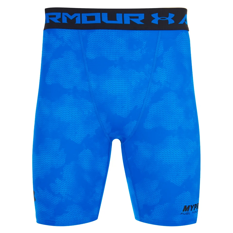 Under Armour Men's Heat Gear Compression Shorts - Blue attēls 1