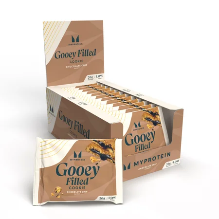 Proteīnu cepums - 12 x 75g - Chocolate Chip (Gooey Filled)