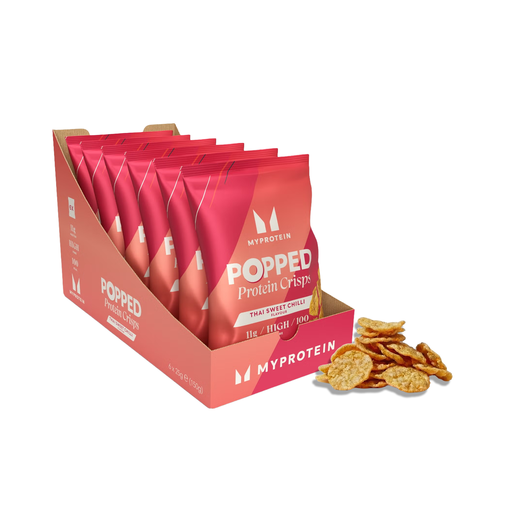 Grauzdēti proteīna čipsi - Thai Sweet Chilli attēls 1