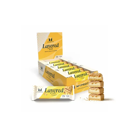 Layered Protein Bar - 12 x 60g - White Gold