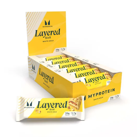 Proteīnu batoniņš ar 6 kārtām - 12 x 60g - White Gold