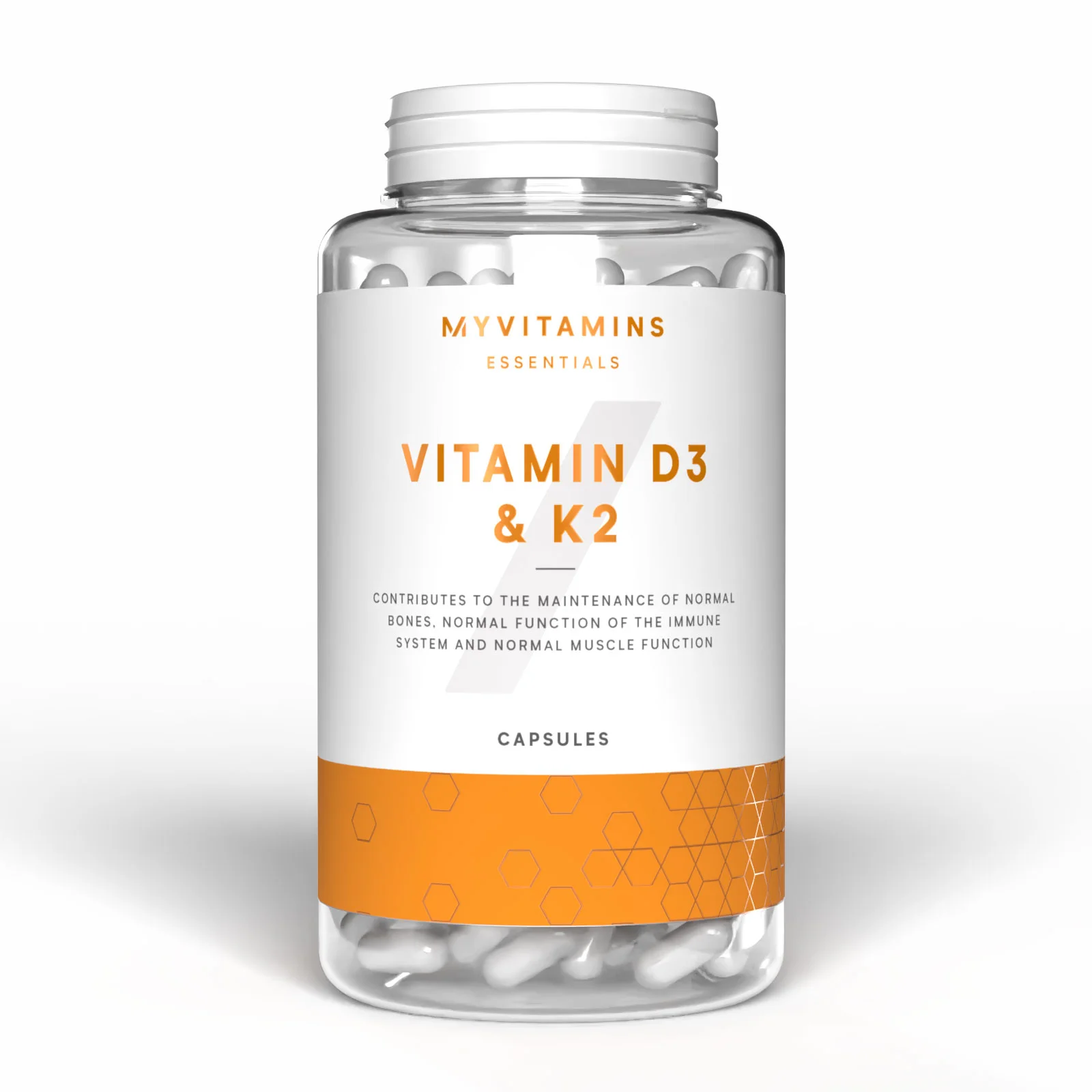 D3 un K2 vitamīna kapsulas - 90CAPSULES, 90Porcijas attēls 1