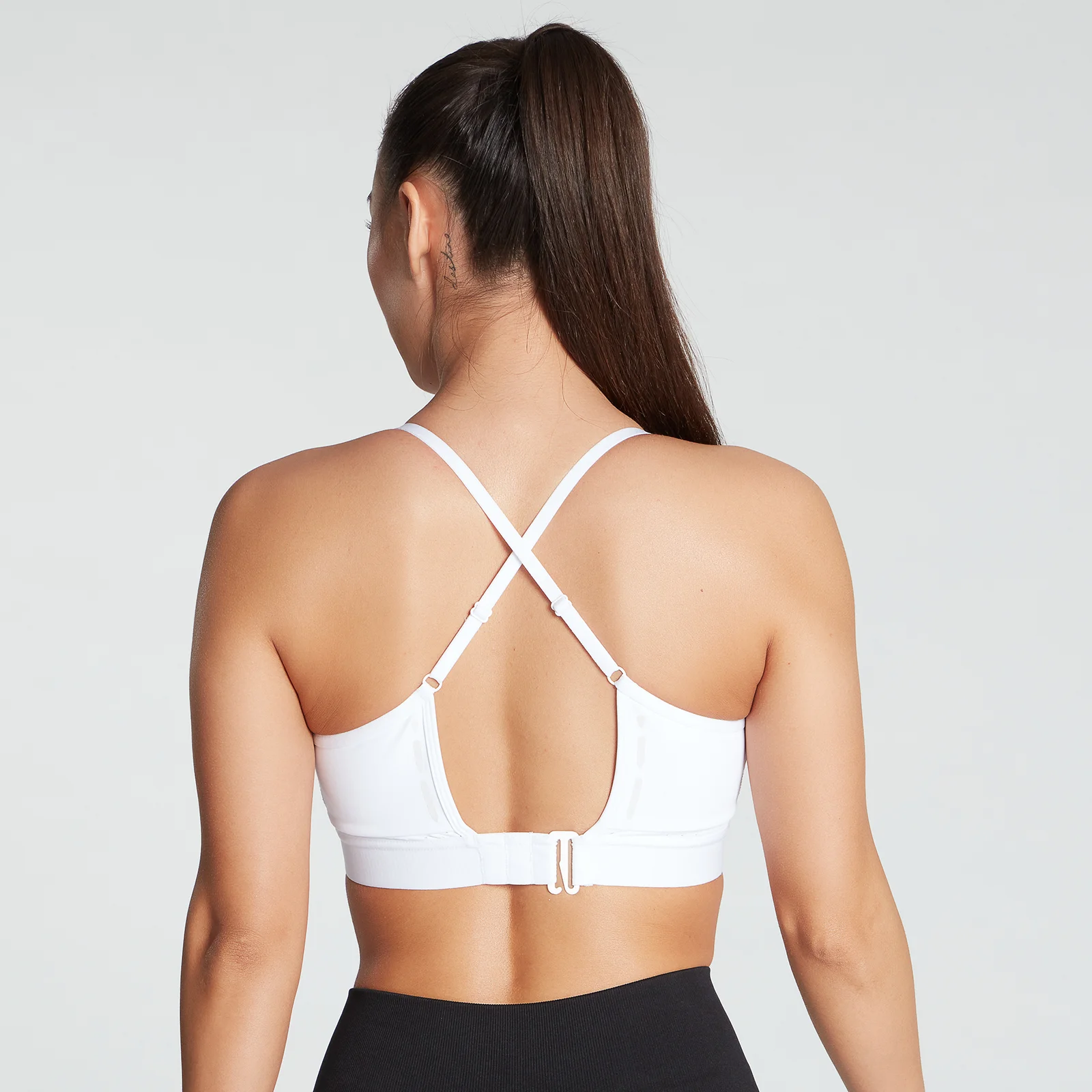 MP Women's Power Ultra Strappy Sports Bra- White - XXS attēls 1