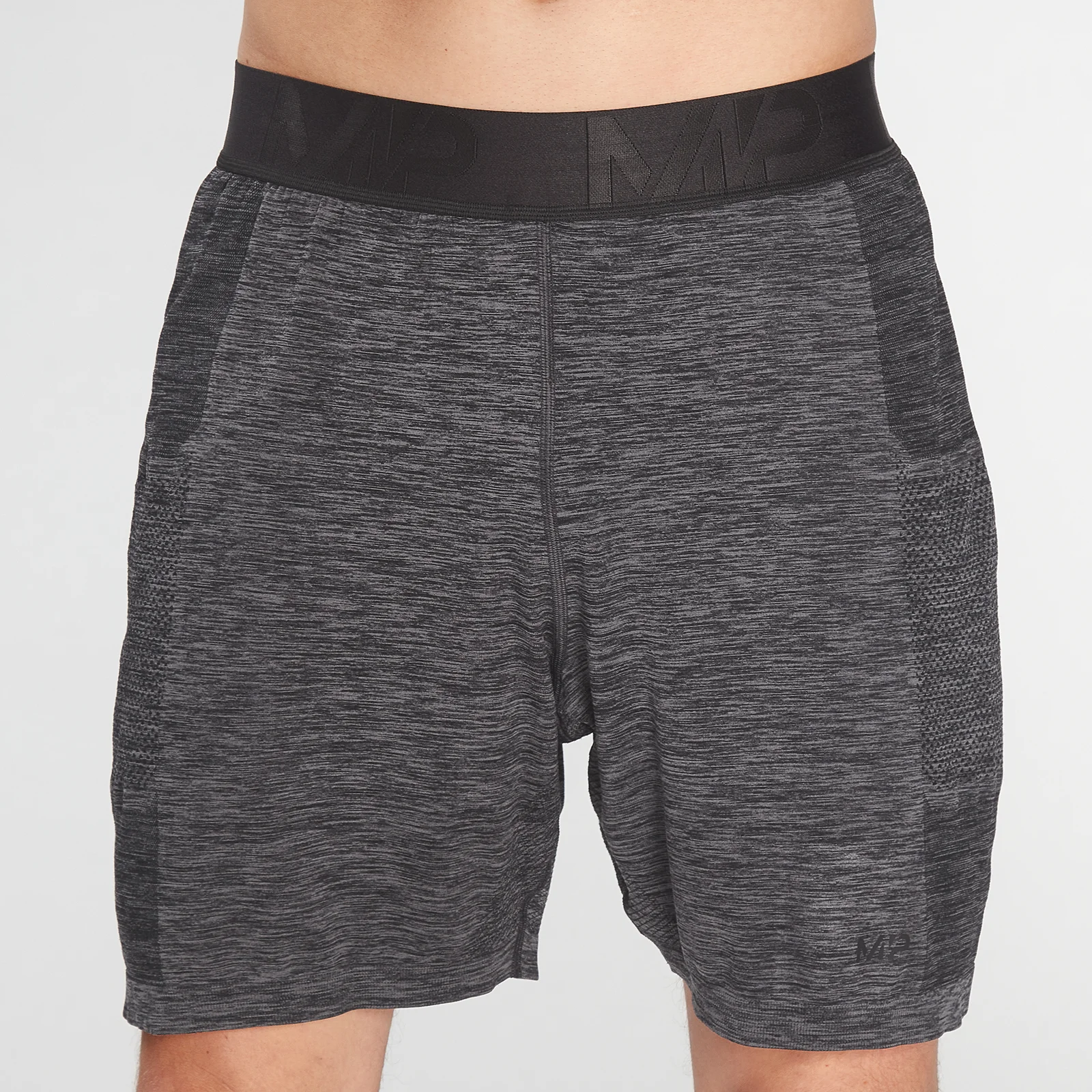 MP Men's Essential Seamless Shorts- Storm Grey Marl - XXS attēls 1
