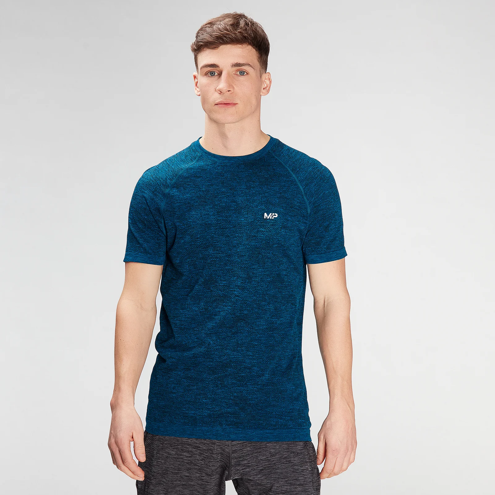 MP Men's Essential Seamless Graphic Short Sleeve T-Shirt- Aqua - XXS attēls 1