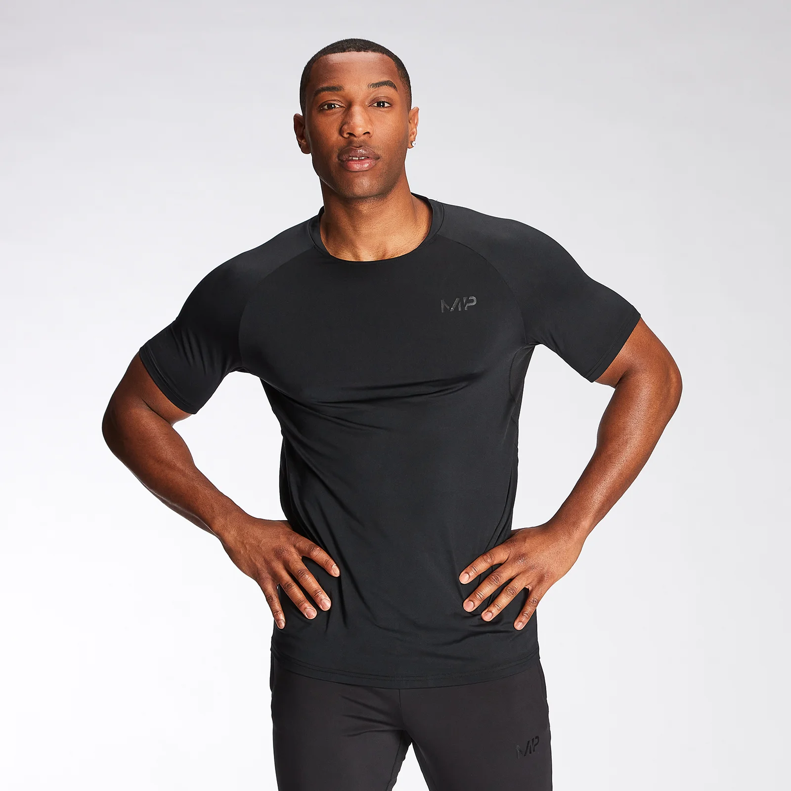 MP Men's Agility Short Sleeve T-Shirt - Black - XXS attēls 1