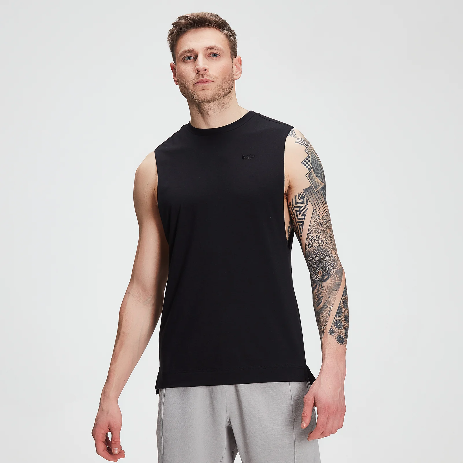 MP vīriešu treniņtērps drirelease® Drop Armhole Tank - melns - XXS attēls 1