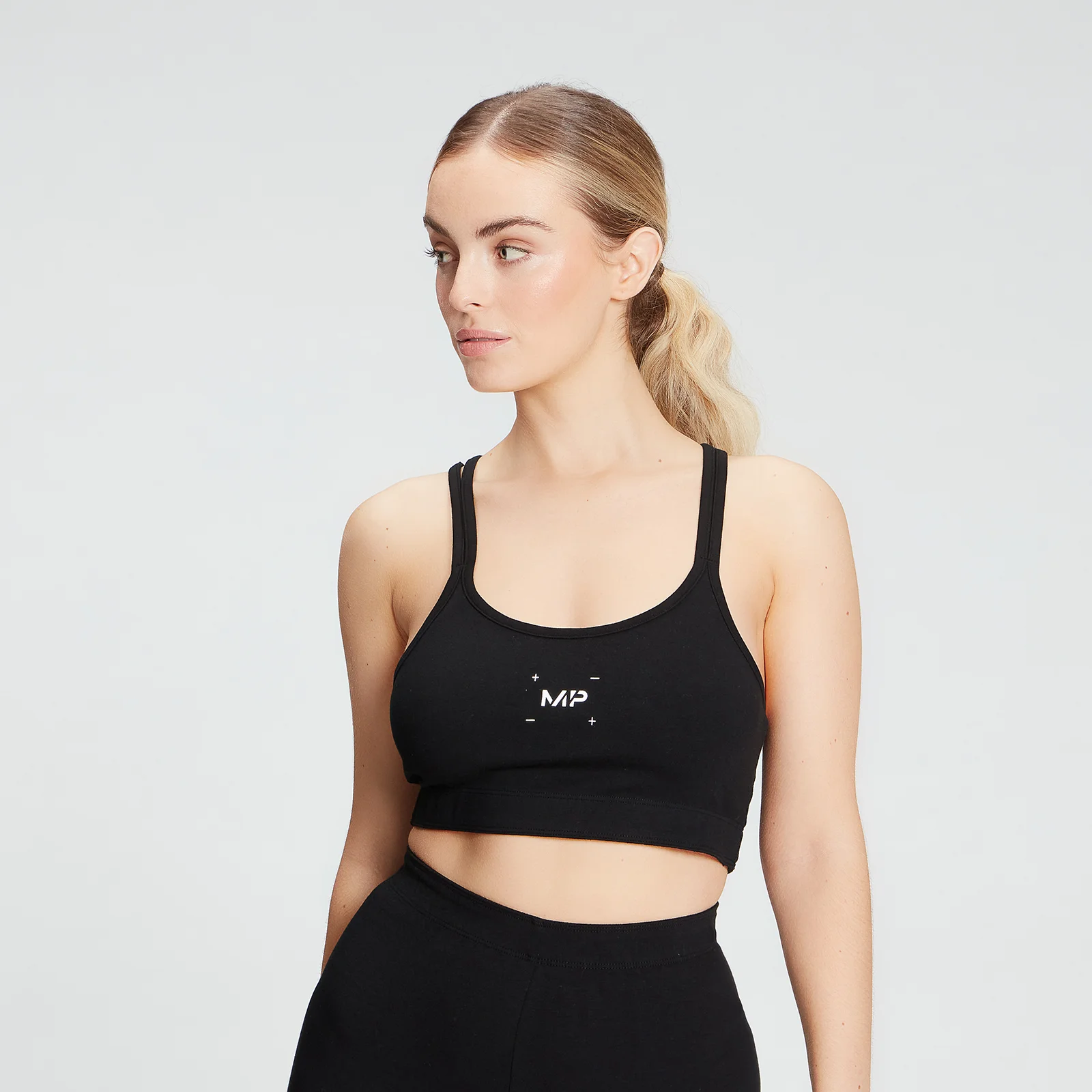 MP Women's Central Graphic Bra - Black - XXS attēls 1