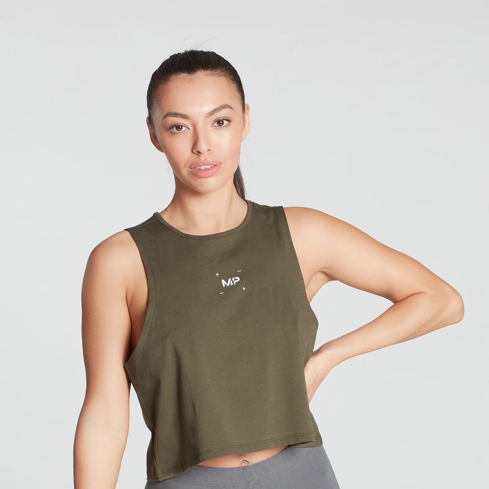 MP Women's Central Graphic Reach Vest - Dark Olive - XXS attēls 1