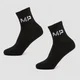 MP sieviešu zeķes Essentials Crew Socks (2 iepakojumi), melnas krāsas