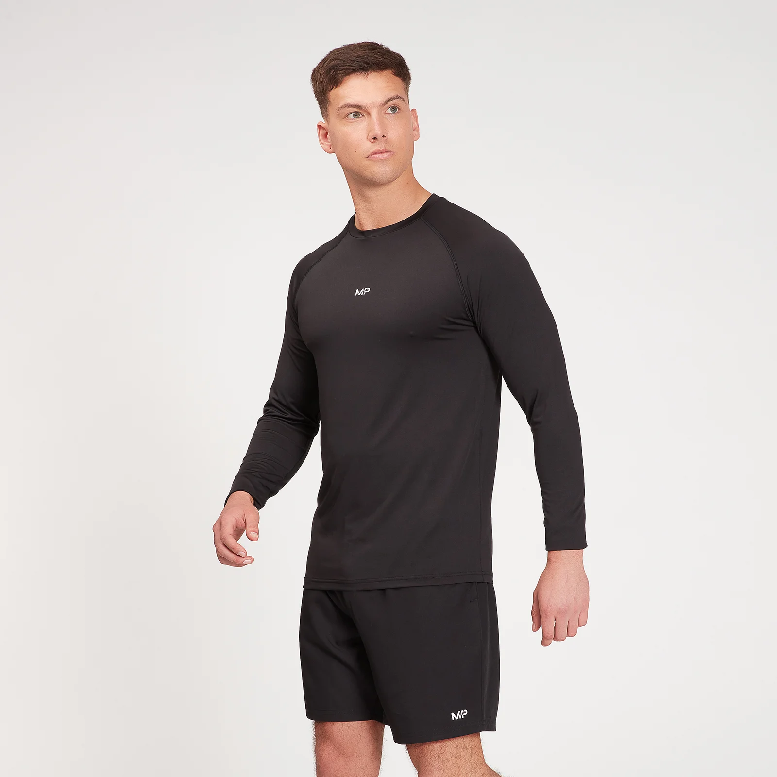 MP Men's Fade Graphic Training Long Sleeve Top - Black - XXS attēls 1