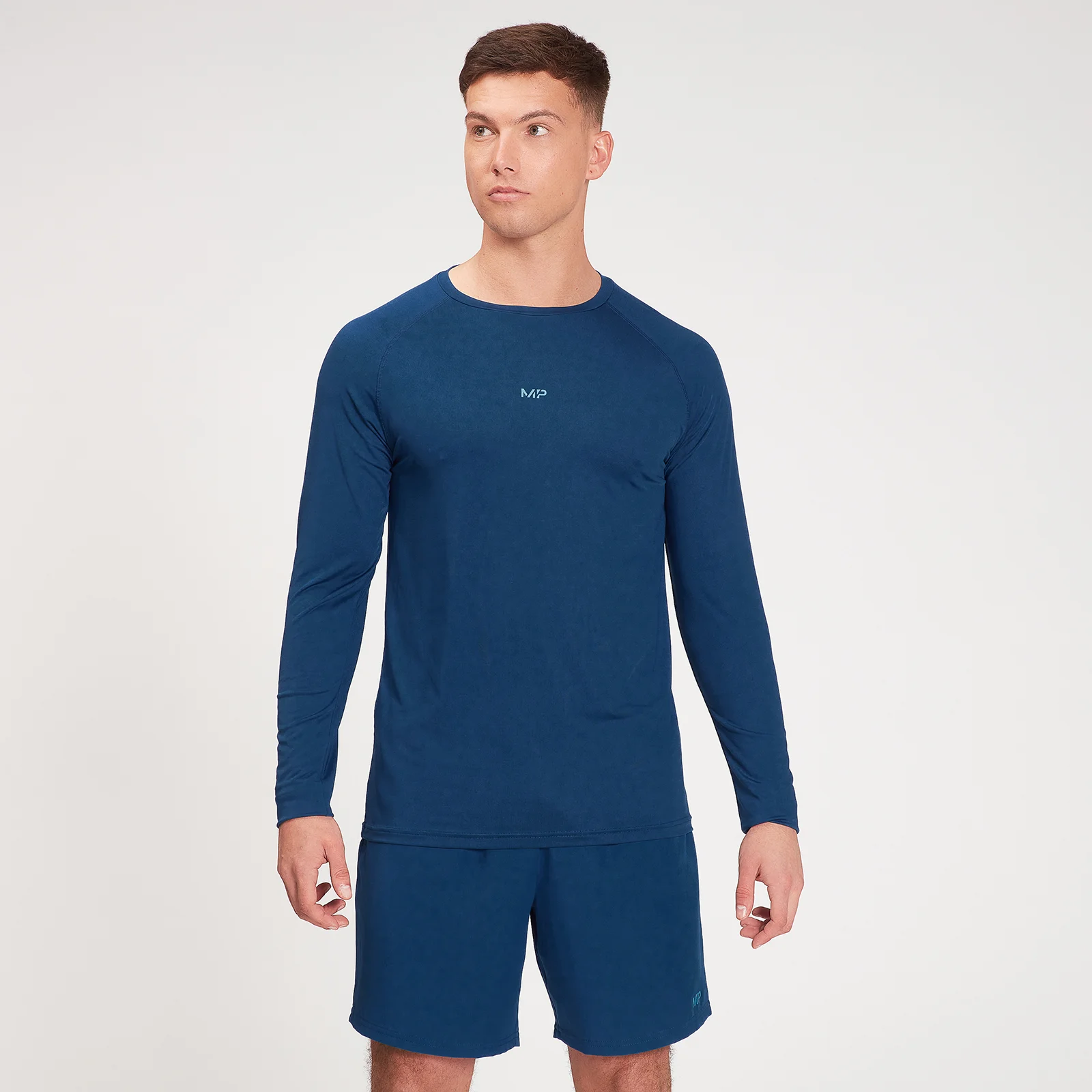 MP Men's Fade Graphic Training Long Sleeve Top - Dark Blue - XXS attēls 1