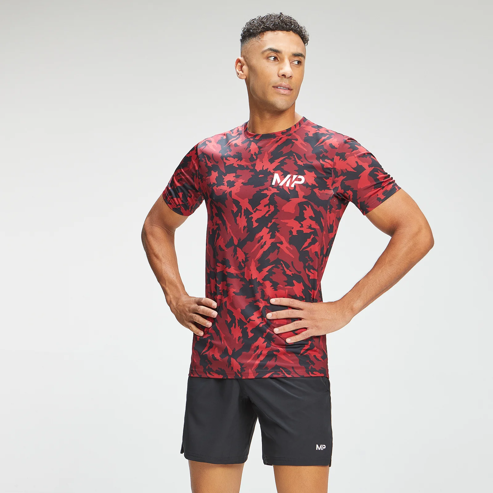 MP vīriešu Adapt Camo T-krekls ar īsām piedurknēm - Red Camo - XXS attēls 1