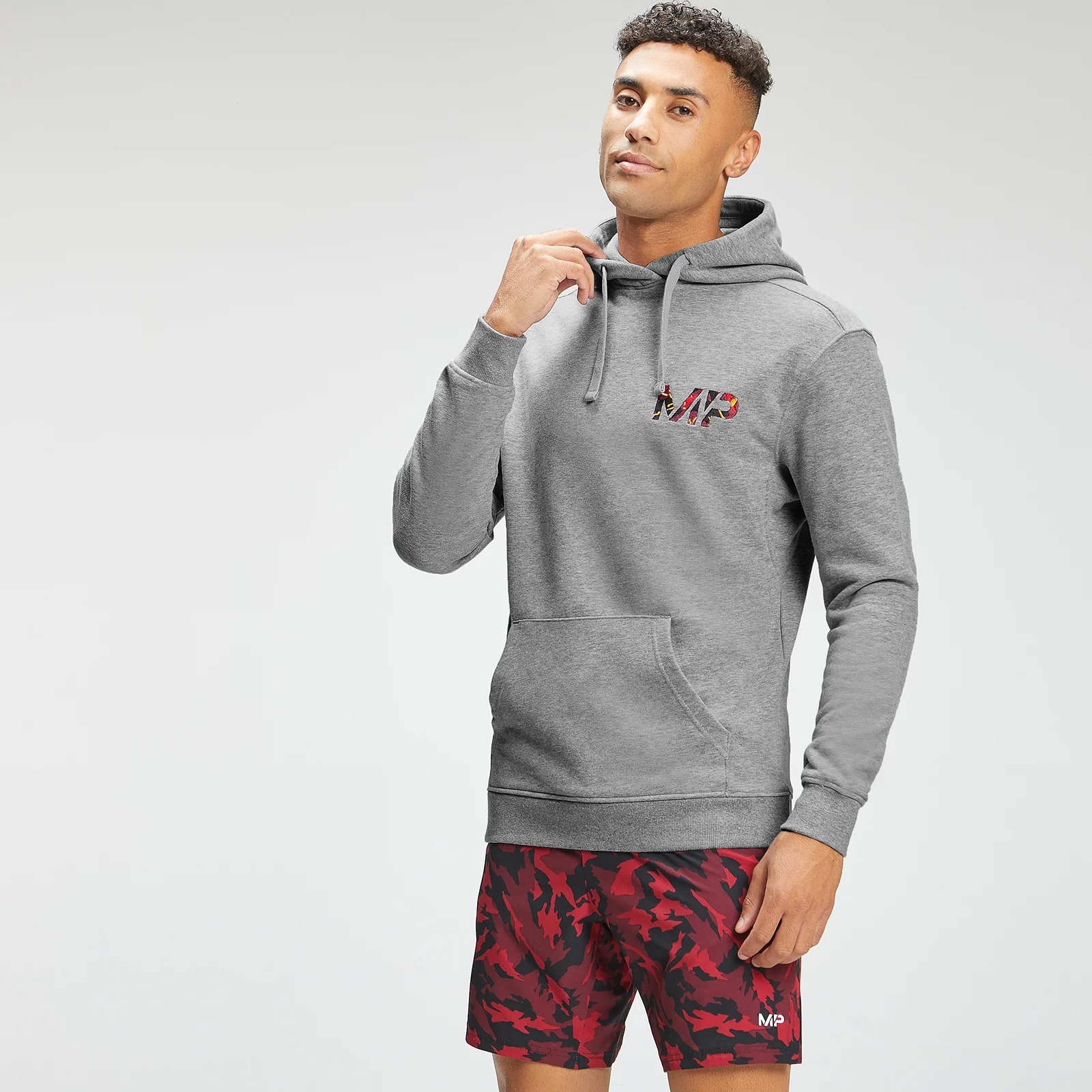 MP Men's Adapt Embroidered Hoodie - Storm Grey Marl - XXS attēls 1