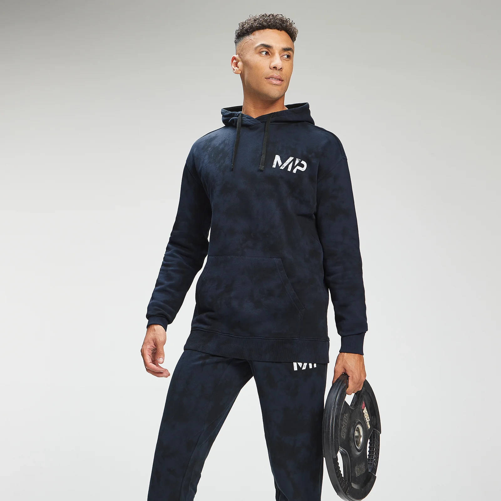 MP Men's Adapt Tie Dye Hoodie - Petrol Blue/Black - XXS attēls 1