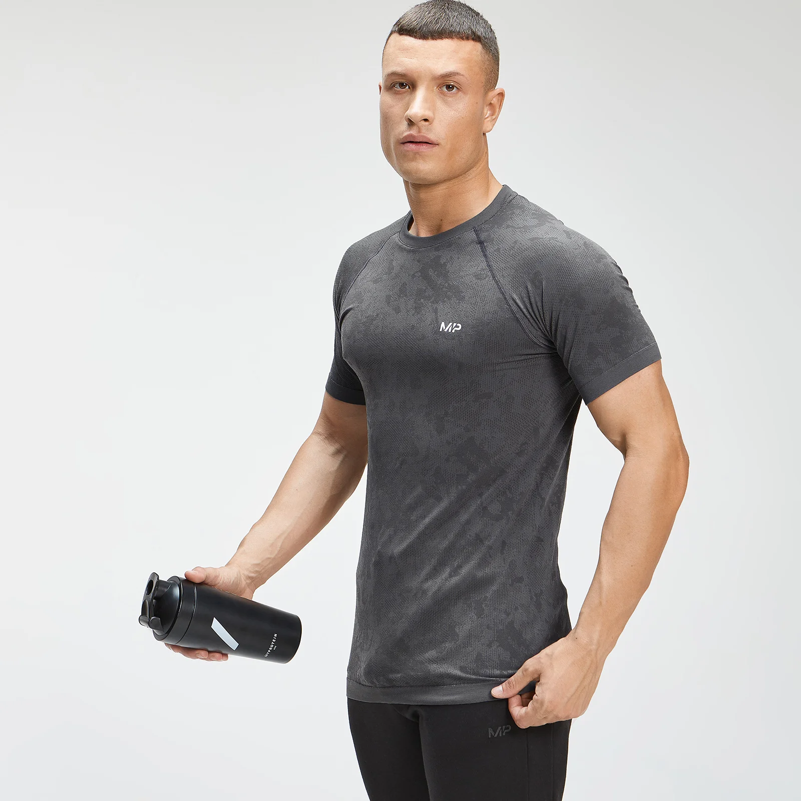 MP vīriešu krekliņš ar īsām piedurknēm Essential Seamless Graphic Short Sleeve T-Shirt - Black - XXS attēls 1