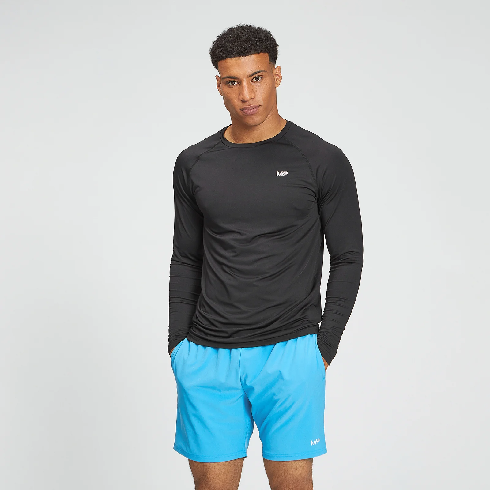 MP Men's Essentials Training Long Sleeve Top - Black - XXS attēls 1