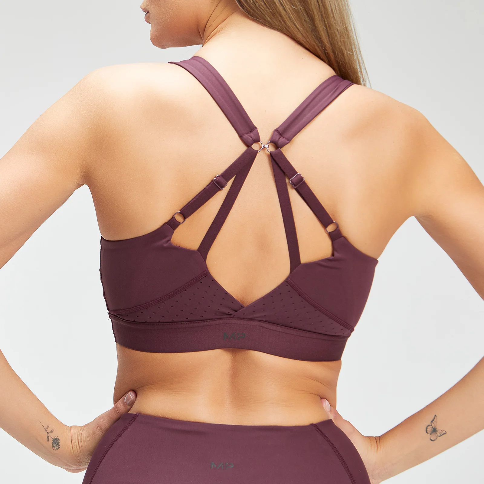 MP sieviešu sporta krūšturis Power Ultra - Port/melns - XXS attēls 1