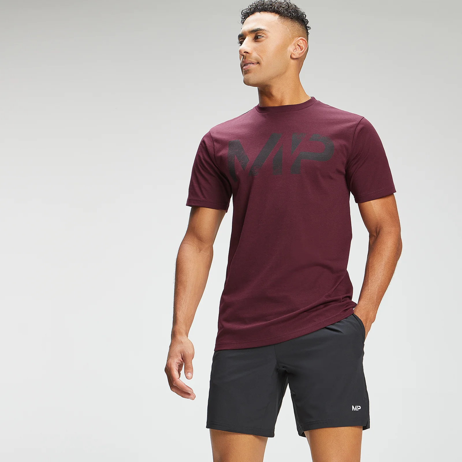MP Men's Adapt Grit Graphic T-Shirt - Merlot Marl - XXS attēls 1