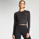MP sieviešu apģērbs Essentials Training Dry Tech ar garām piedurknēm Crop Top - Black