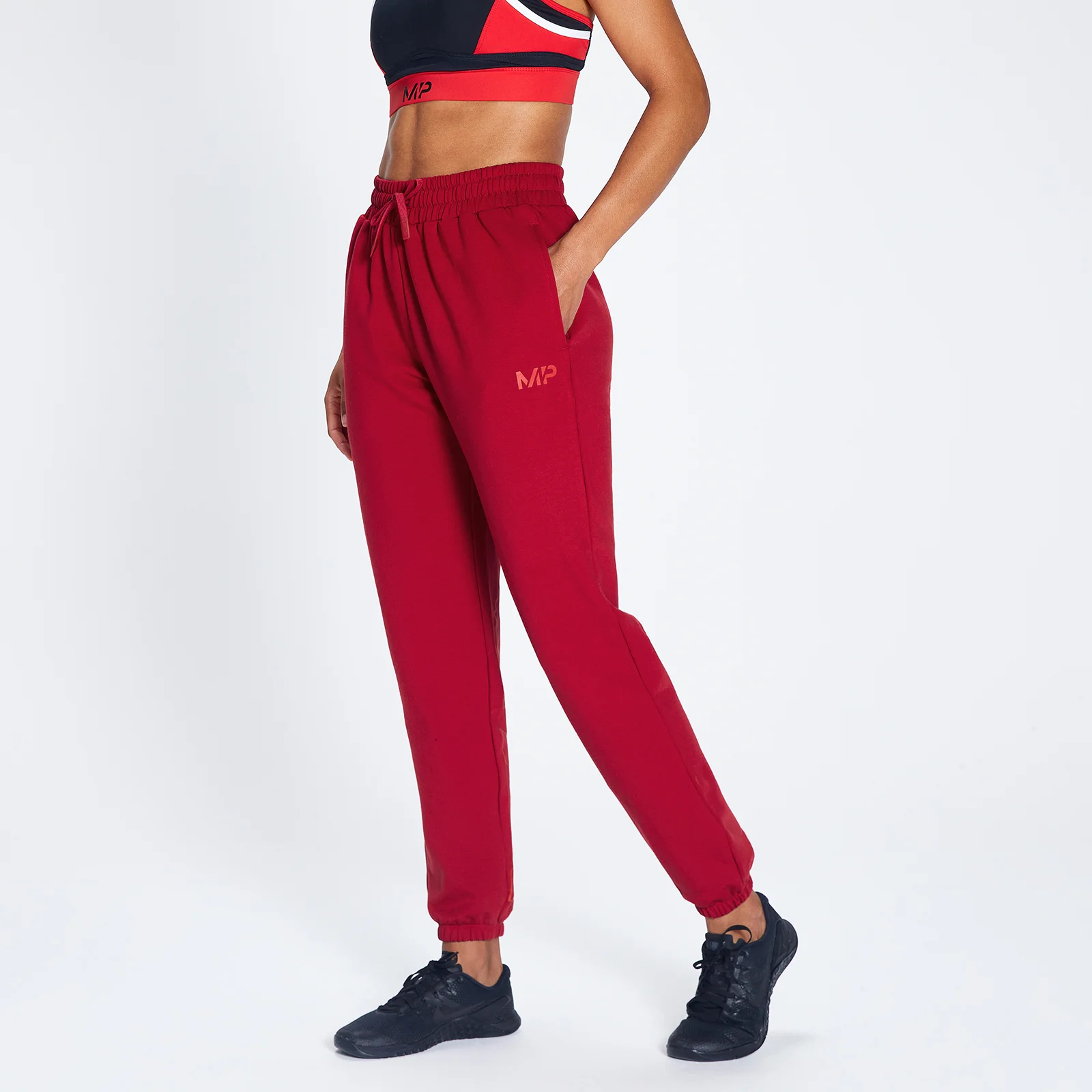 MP Women's Engage Bold Graphic Joggers - Wine/Black - XXS attēls 1