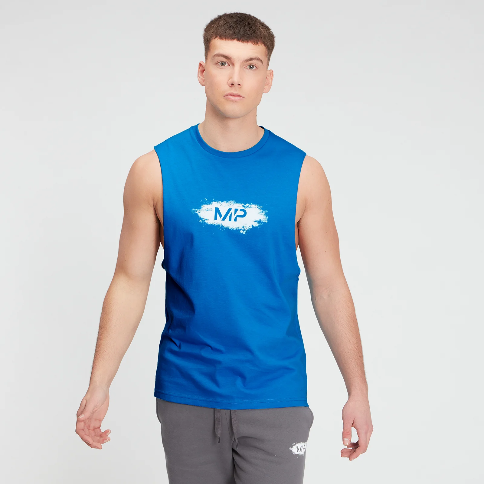 MP Men's Chalk Graphic Tank Top - Aqua - XXS attēls 1