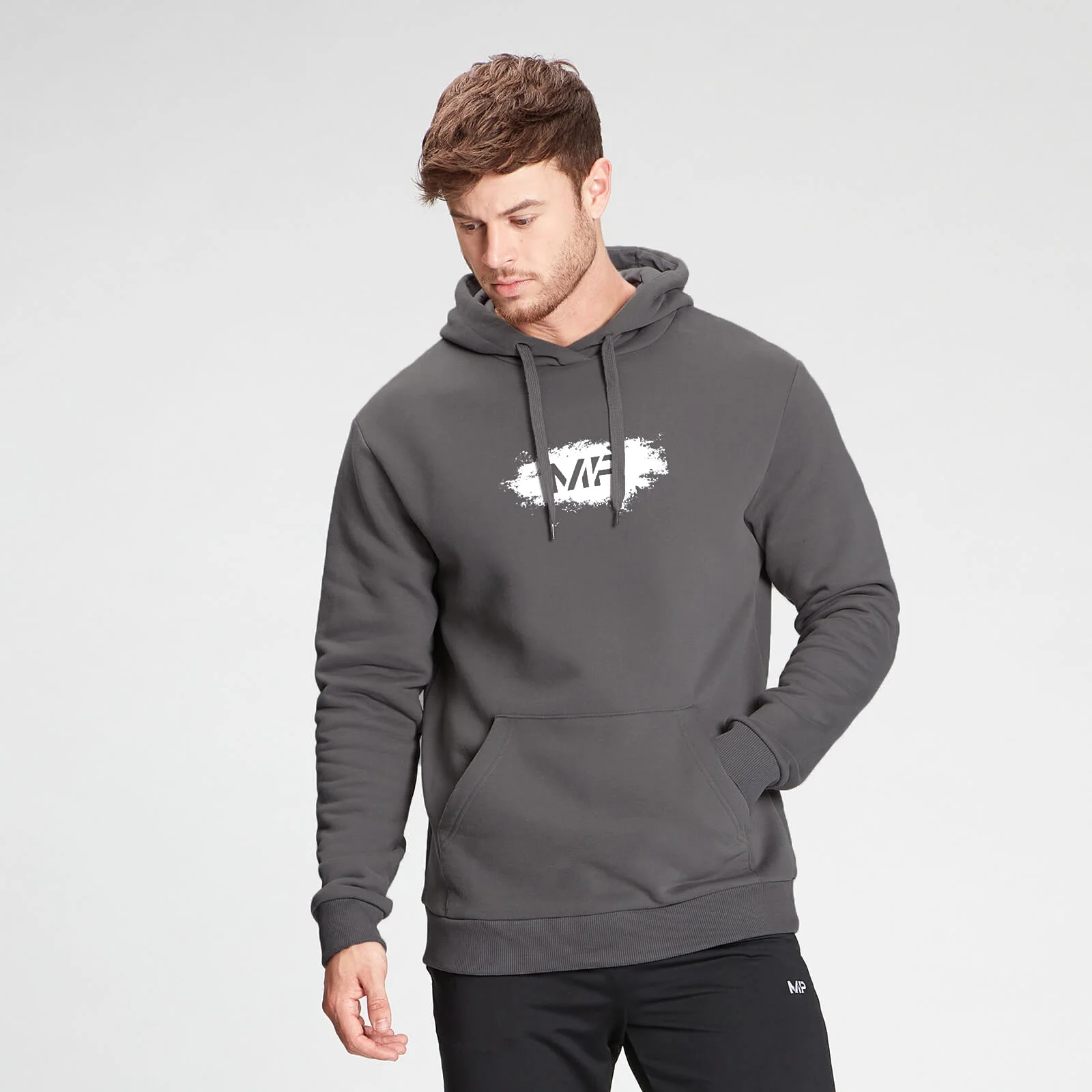 MP Men's Chalk Graphic Hoodie - Carbon - XXS attēls 1
