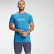 MP Vīriešu treniņkrekls ar grafiskiem grafiskiem grafiskiem motīviem un īsām piedurknēm - spilgti zils