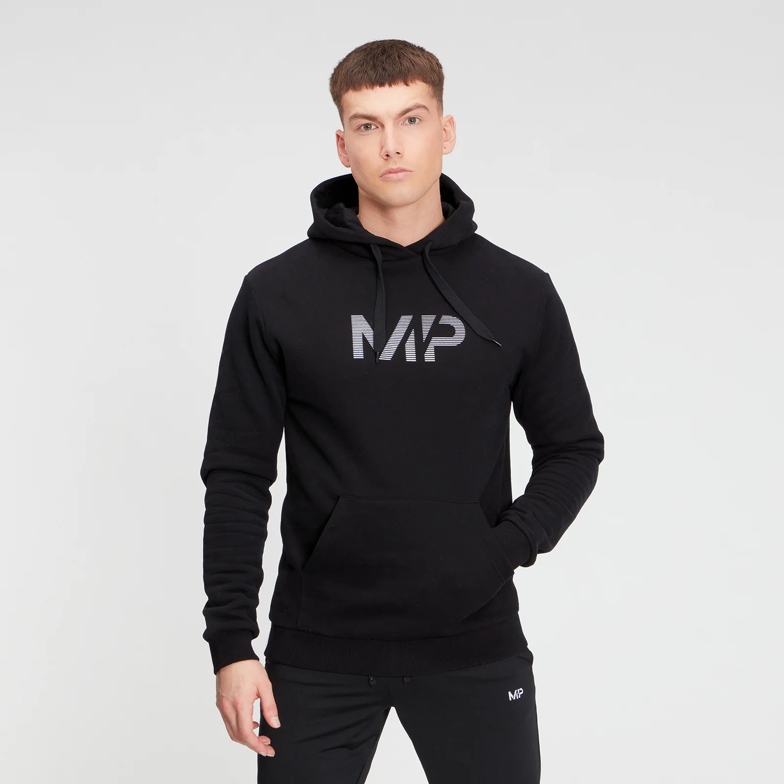 MP Men's Gradient Line Graphic Hoodie - Black - XXS attēls 1